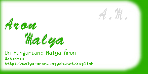aron malya business card